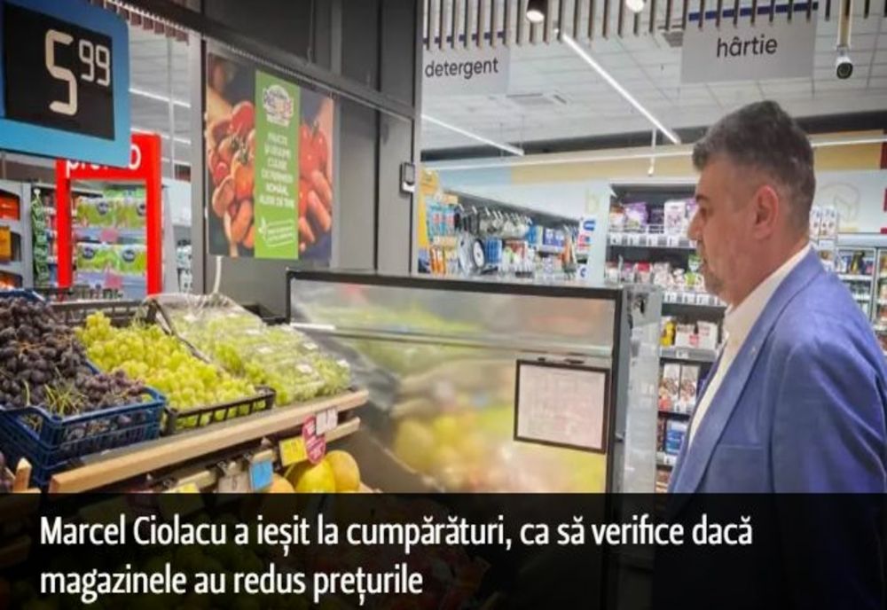 Marcel Ciolacu a ieșit la cumpărături, ca să verifice dacă magazinele au redus prețurile