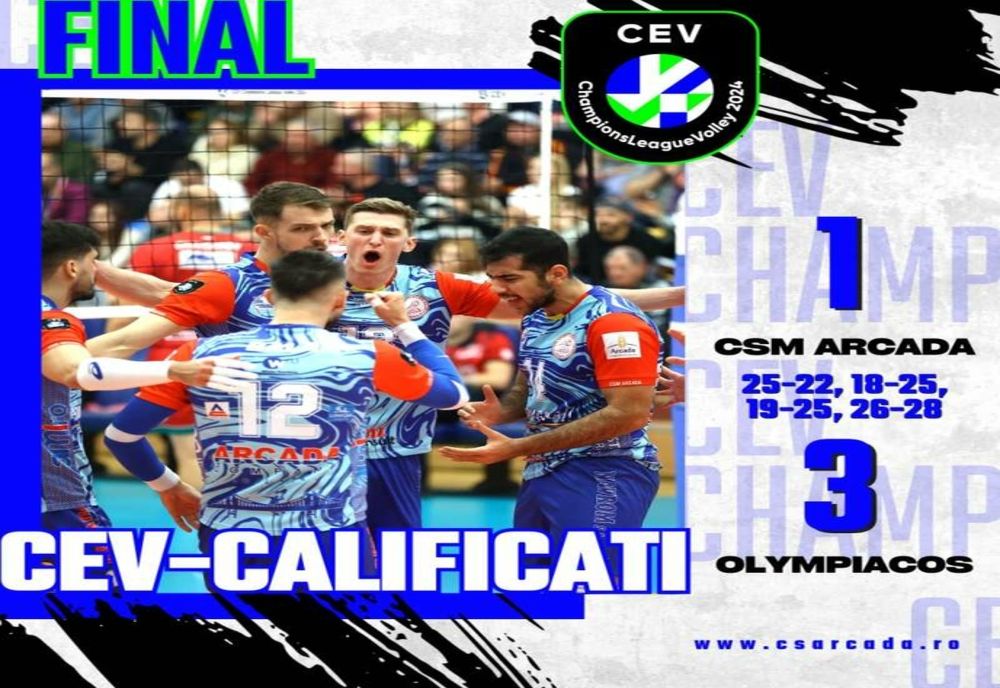 Volei masculin: Arcada Galaţi s-a calificat în premieră în grupele Ligii Campionilor