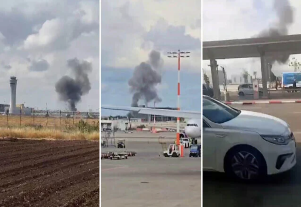 ZBORURI SUSPENDATE CĂTRE PRINCIPALUL AEROPORT DIN ISRAEL DUPĂ UN ATAC CU RACHETĂ